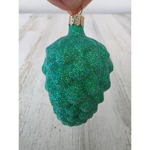 Patricia Breen walk woods Glitter grapes glass‎ ornament green Xmas tree